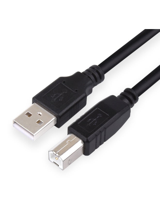 كابل طابورة منفذ مربع USB أسود 1.5م نحاس نقي كابل توصيل هاتف ذكي حاسوب USB - Image 4