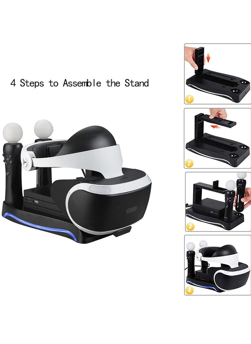 Generic - PSVR PS VR 2th Charging Dock Display Stand Showcase Charge and Display PS4 VR PS VR Headset Holder PS Move Controller Charger - Image 1