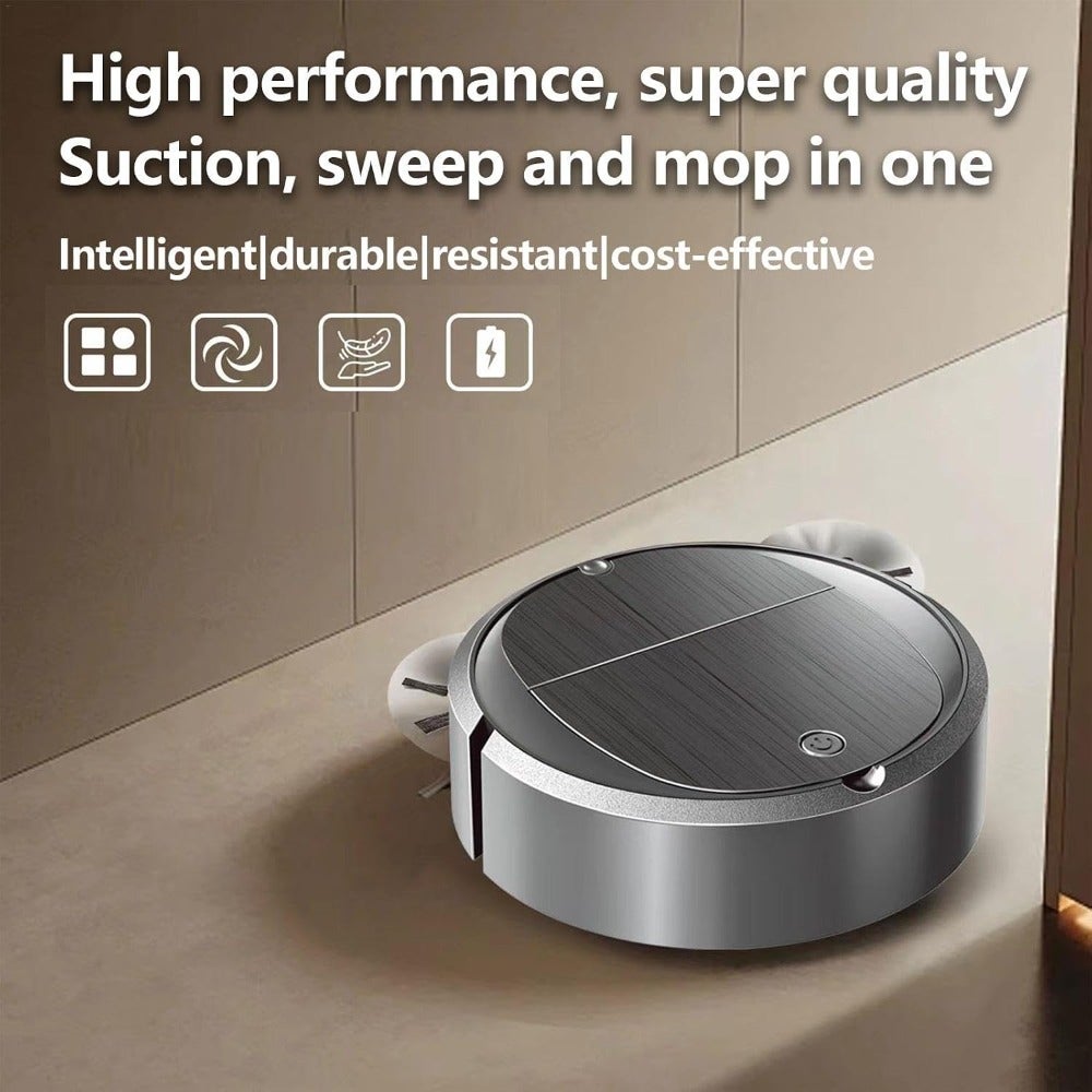Robot Vacuum Cleaner Automatic Battery Operated Robotic Vacuum with Obstacle Avoidance, Pet Hair Cleaner for Wooden, Tile Floors Carpets