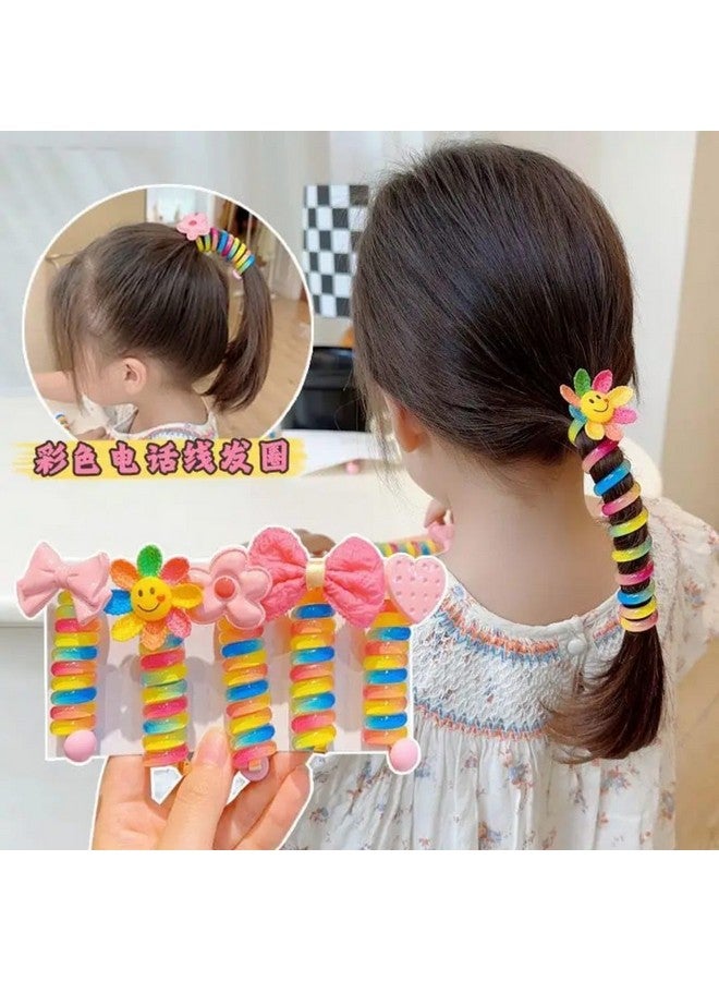 ARYANSH SHOPPE Spring Telephone Wire Hair Rubber Band For Kide Elastic Spiral Hair Ties For Girls Cute Cartoon Braids Ponytails Holder Maker (HAIR SPRING) (PACK OF) (2) - Image 2