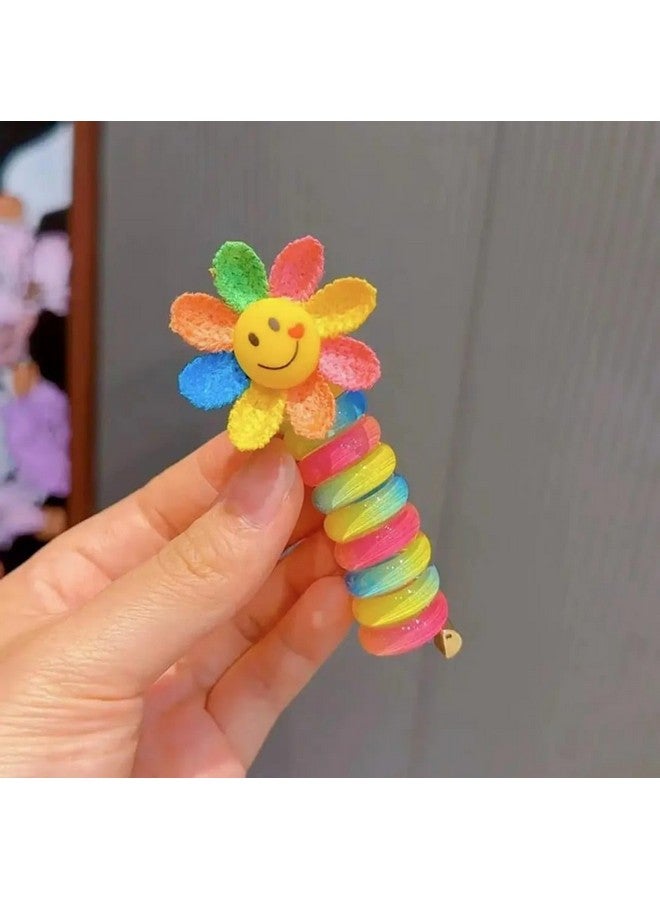 ARYANSH SHOPPE Spring Telephone Wire Hair Rubber Band For Kide Elastic Spiral Hair Ties For Girls Cute Cartoon Braids Ponytails Holder Maker (HAIR SPRING) (PACK OF) (2) - Image 3