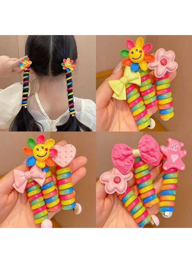 ARYANSH SHOPPE Spring Telephone Wire Hair Rubber Band For Kide Elastic Spiral Hair Ties For Girls Cute Cartoon Braids Ponytails Holder Maker (HAIR SPRING) (PACK OF) (2) - Image 4