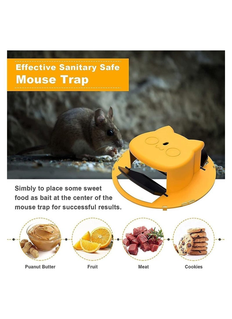 Flip and Sliding Bucket Lid Mousetrap, Mousetrap with 2 Ramps Multi Catch Deadly Auto Reset For Indoors Outdoors (Barrel Not Included)