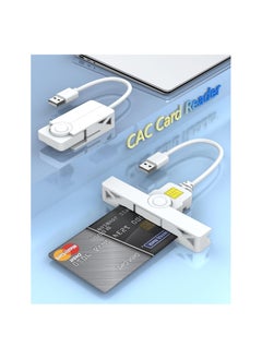 USB CAC Reader Military, USB Smart Card Reader, DOD Military USB Common Access CAC, Mini Fold ID, Debit, Credit CAC Memory Card Reader Compatible with Windows, Mac OS and Linux(1 Pack)