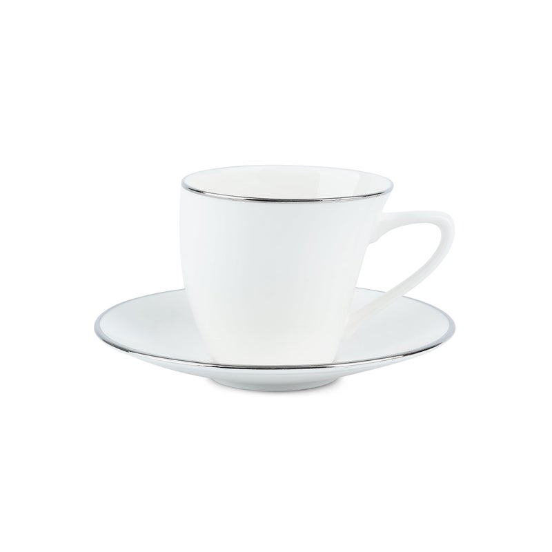 Dandy lines England by DATA Dandy Lines Bone China Alpine Platinum Band, 50021, Pack of 12 - Image 3