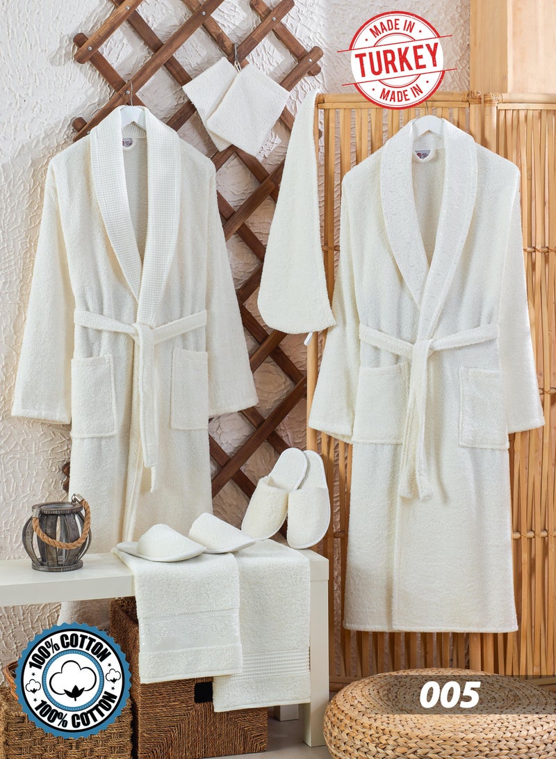 ريد روز طقم روب حمام تركي عصري مكون من 11 قطعة: تجربة فاخرة للراحة والأناقة - Image 1