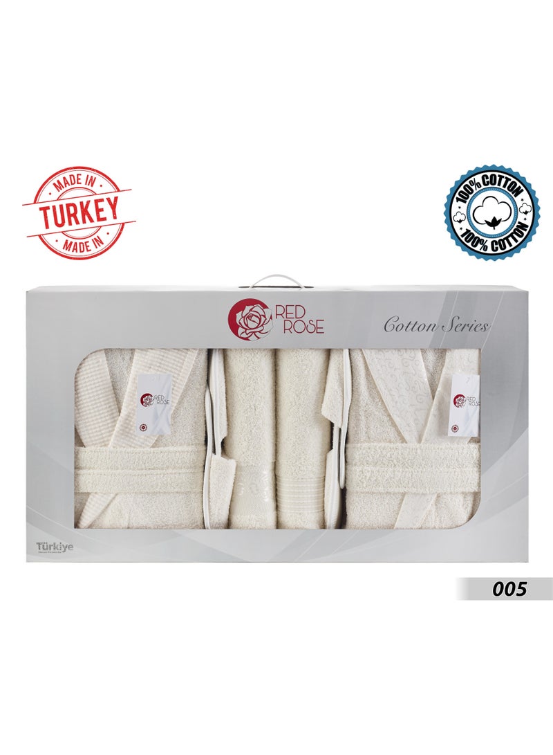 ريد روز طقم روب حمام تركي عصري مكون من 11 قطعة: تجربة فاخرة للراحة والأناقة - Image 2