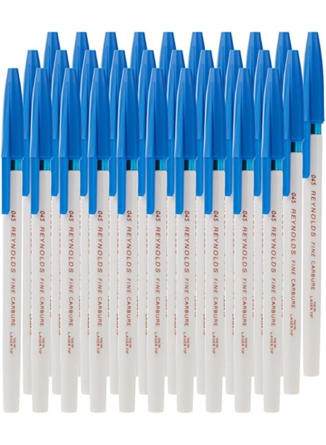 Reynolds 045 Fine Point Ballpoint Pens, 0.5mm, Blue Ink, Pack of 50 - Image 1