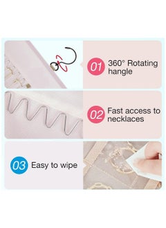 EVEREEN Organizer Storage Roll, Double-Sided Jewelry Holder with Metal Hooks, Hanging Jewelry Bag for Wall and Door  - Image 5