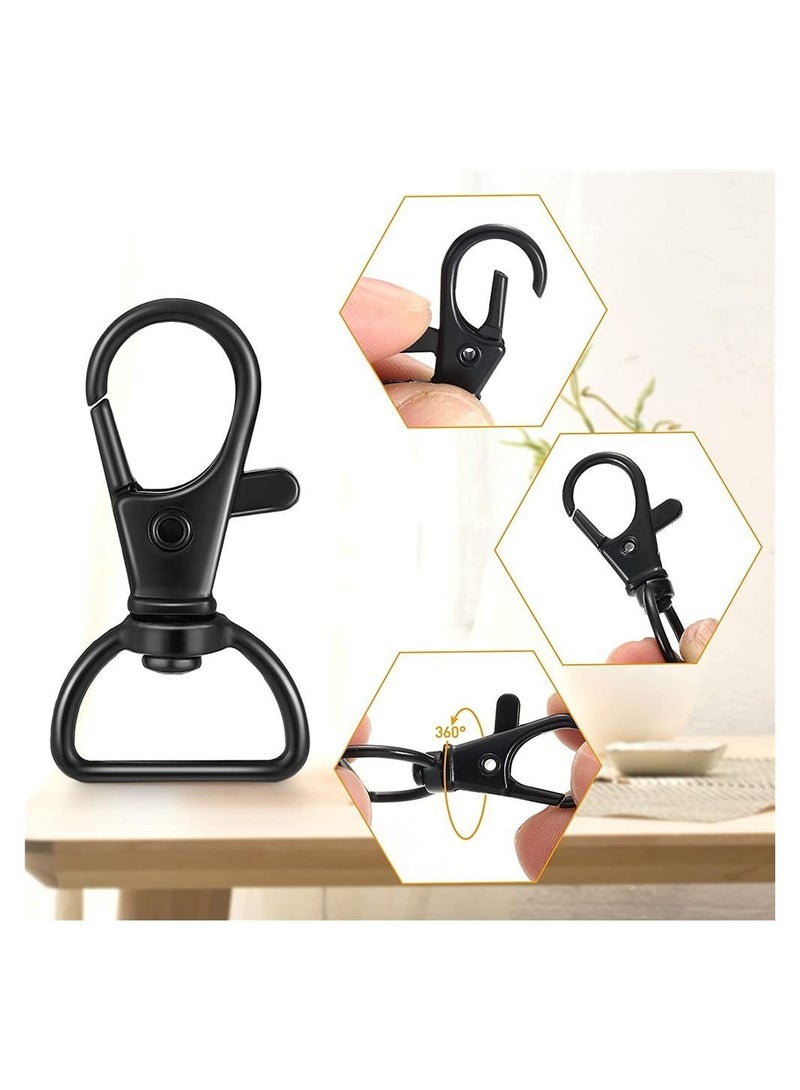 Swivel Snap Hooks 35 Pieces Swivel Clasps Lanyard Snap Hooks Keychain Clip Hook Lobster Claw Clasp Metal Hook Clasp with D Rings For Keychain Purse Hardware Sewing Craft Project - Image 3