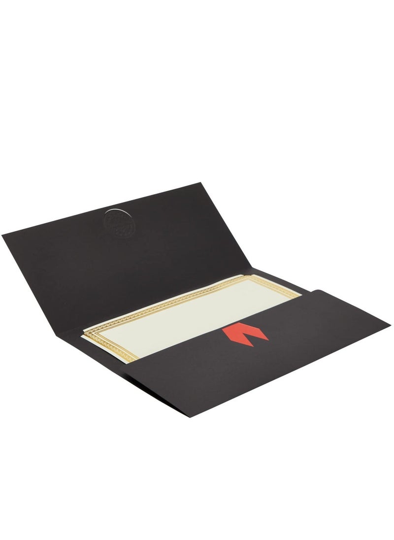 Y&D - 12 Pack Black Tri Fold Certificate Holders for 8.5 11 In Letter Size Documents Graduation Awards Folder, Diploma Cover 13 x 9 - Image 1