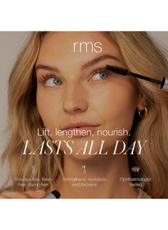 RMS Beauty Straight Up Volumizing Peptide Mascara - Black Mascara, Mascara Black Volume And Length, Eye Makeup Voluminous Mascara Make Up  - Image 2