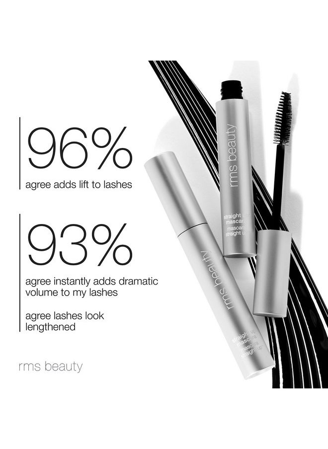 آر إم إس بيوتي ماسكارا ببتيدية مكثفة من Straight Up - ماسكارا سوداء، ماسكارا سوداء لتكثيف الرموش وإطالة الرموش، مكياج العيون، ماسكارا كثيفة الرموش  - Image 3