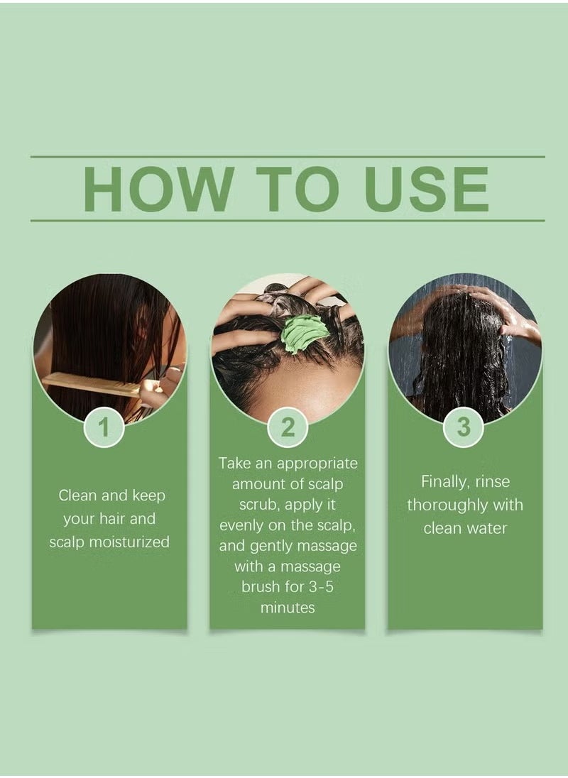 HOEGOA - Rosemary Scalp Scrub with Scalp Scrubber Set, Contains Rosemary, Peppermint Oil, and Petrel Ingredients Scalp Exfoliator Scrub, Scalp Cleanser for Relieve Scalp Itching, Exfoliate and Care for Scalp and Hair - Image 1