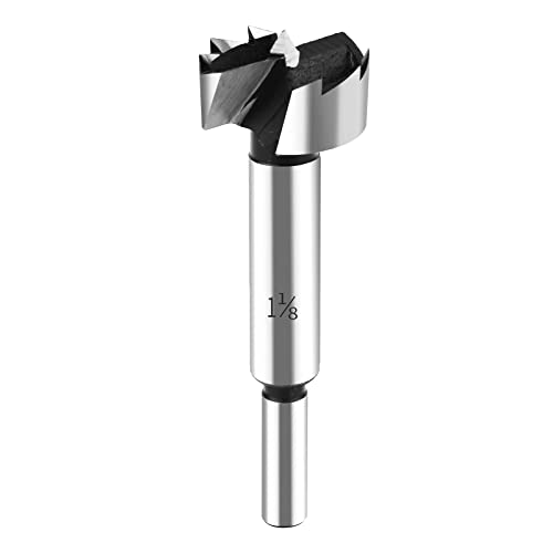 HPHOPE 1-1/8 Inch Forstner Bit, 1-1/8" Forstner Drill Bit for Wood, Drill Bits Round Shank - Image 1