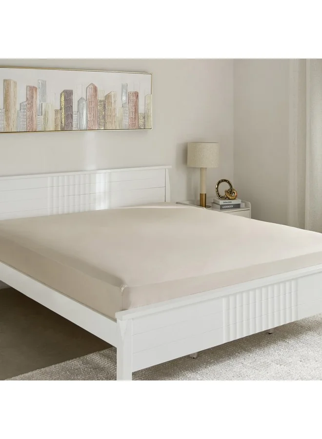 هوم بوكس شرشف سرير أولمبيك كوين بيركال نقي  ×  ×  سم