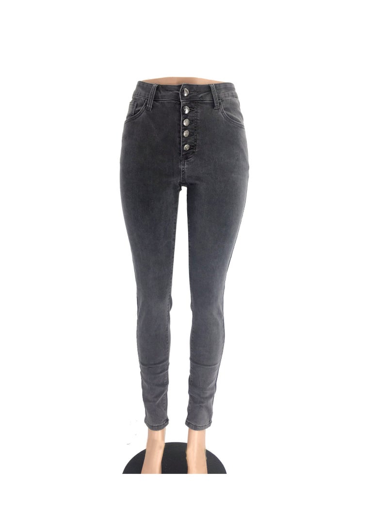 Loquat High Waist Tight High Elastic Hips Jeans Women - Image 1