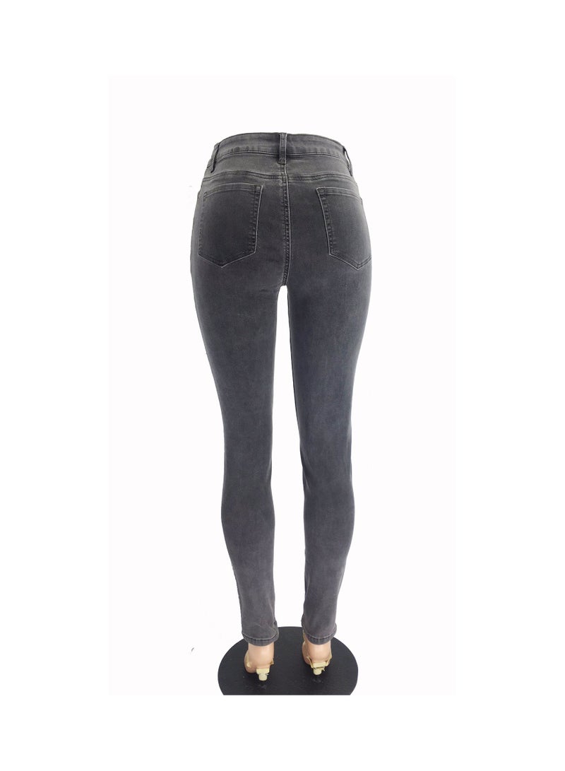 Loquat High Waist Tight High Elastic Hips Jeans Women - Image 2