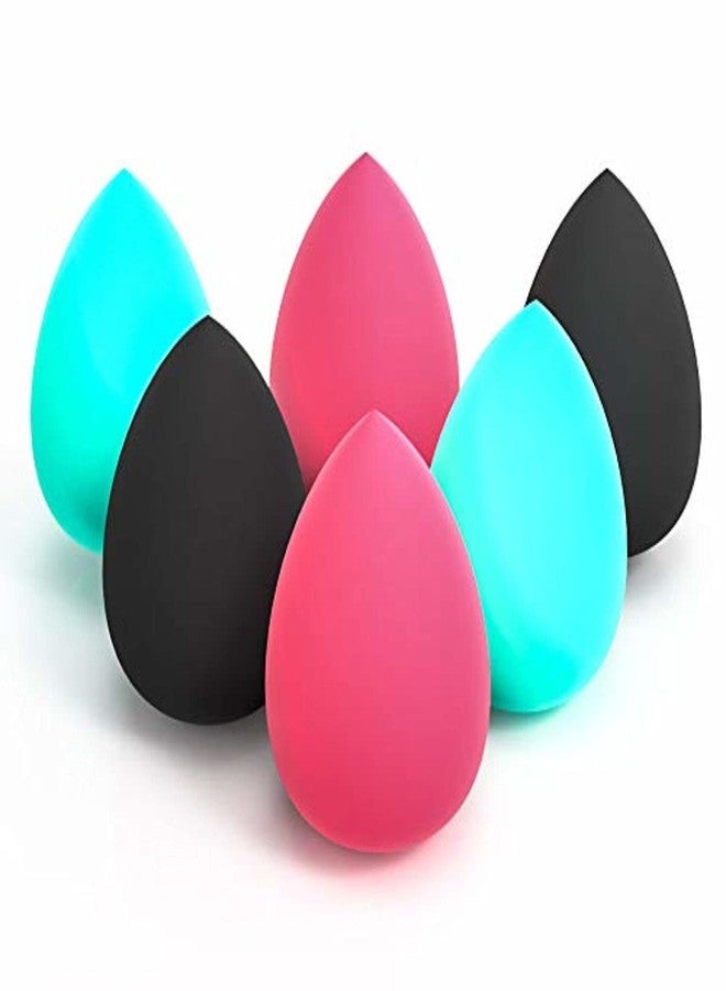 Zirak Makeup Sponge Set of 6 for Foundation, Powder, and Cream Application - Reusable Latex-Free Cosmetic Puff Blender Sponges for Daily Use - Soft Makeup Tools (Multicolor) - Image 1
