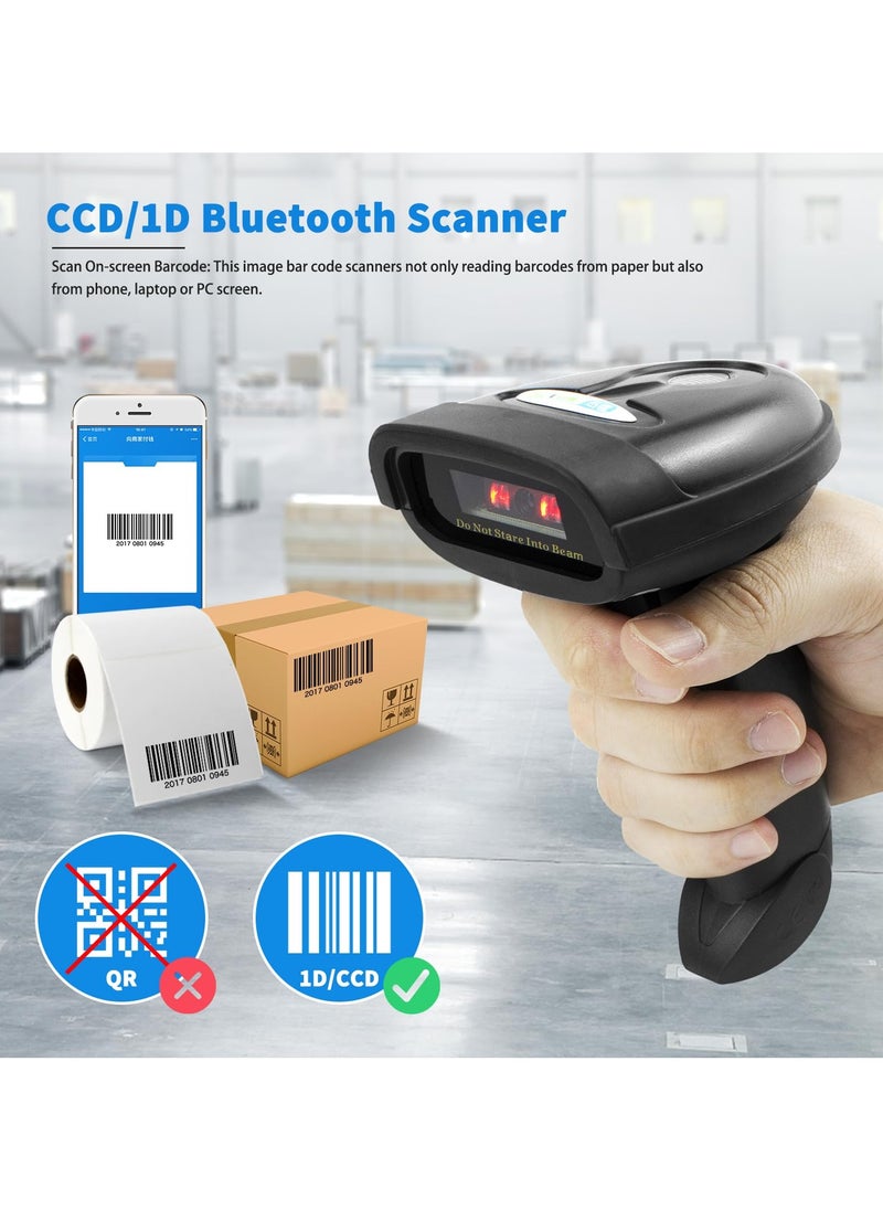SYOSI - 2D Barcode Scanner, Compatible with 2.4G Wireless & Bluetooth & USB Wired Connection, Connect Smart Phone, Tablet, PC, CCD Bar Code Reader Work with Windows, Mac, Android - Image 1