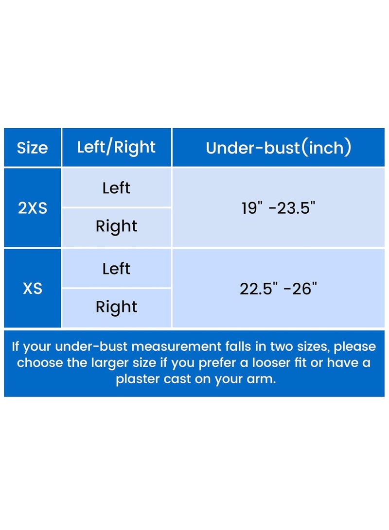 Kids Arm Sling with Waist Strap - Breathable Mesh Shoulder Support for Children, Adjustable Immobilizer Brace for Left Arm (Blue, Left, XS: Bust 22.5″-26″) - Image 4