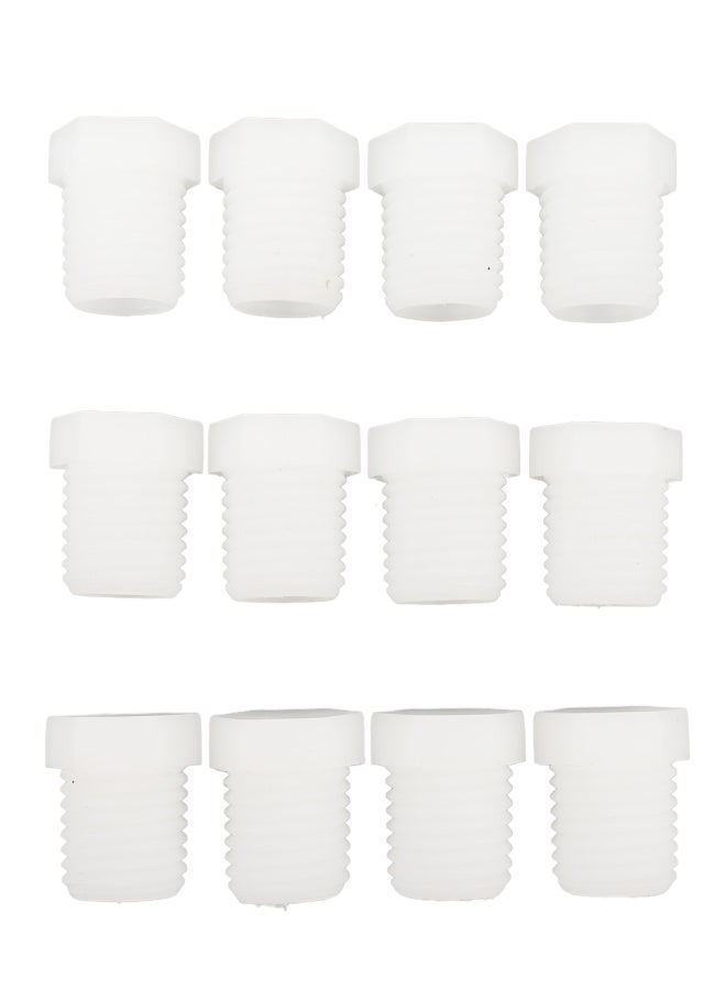 12PCS RV Water Heater Drain Plug Kit 1/2 Inch Camper White Plastic Drain Plug for Atwood Water Heaters - Image 1
