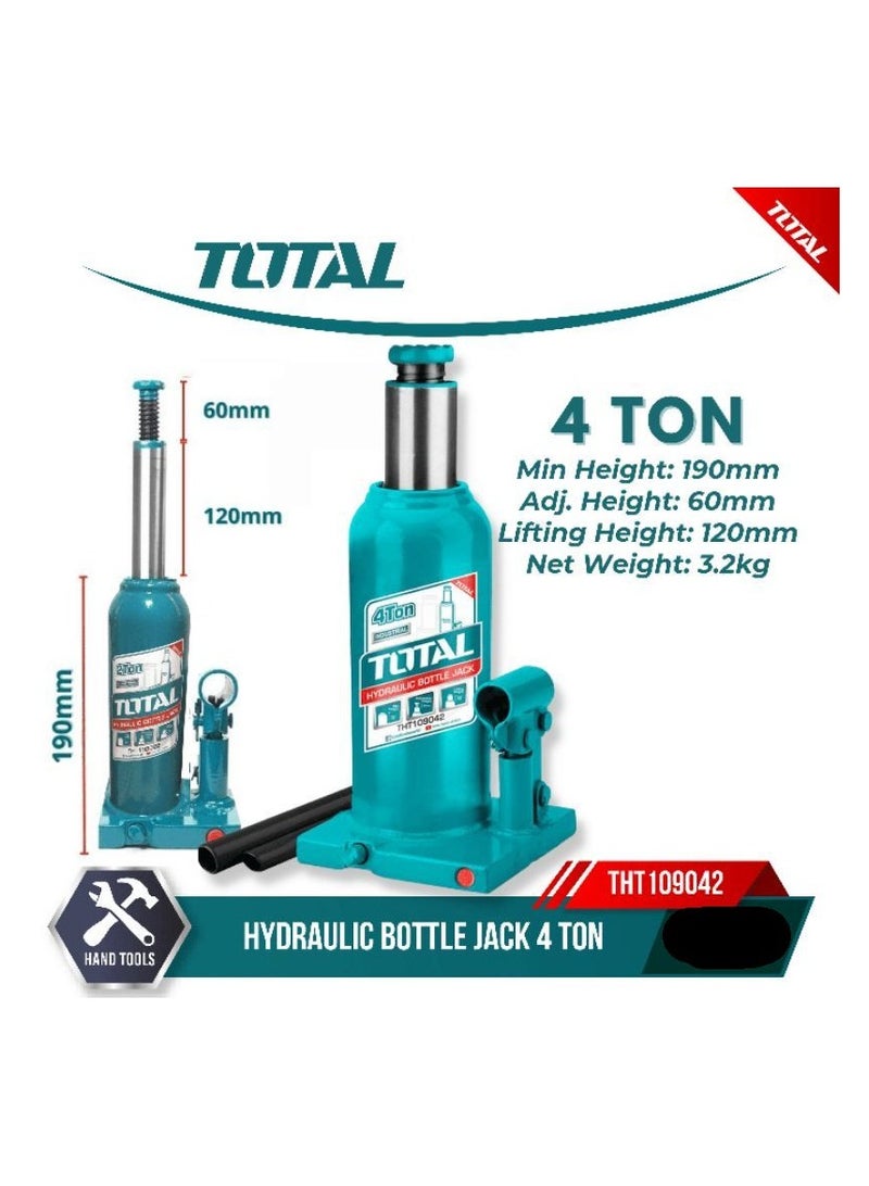 TOTAL Hydraulic Bottle Jack 4 Ton THT109042 - Image 2