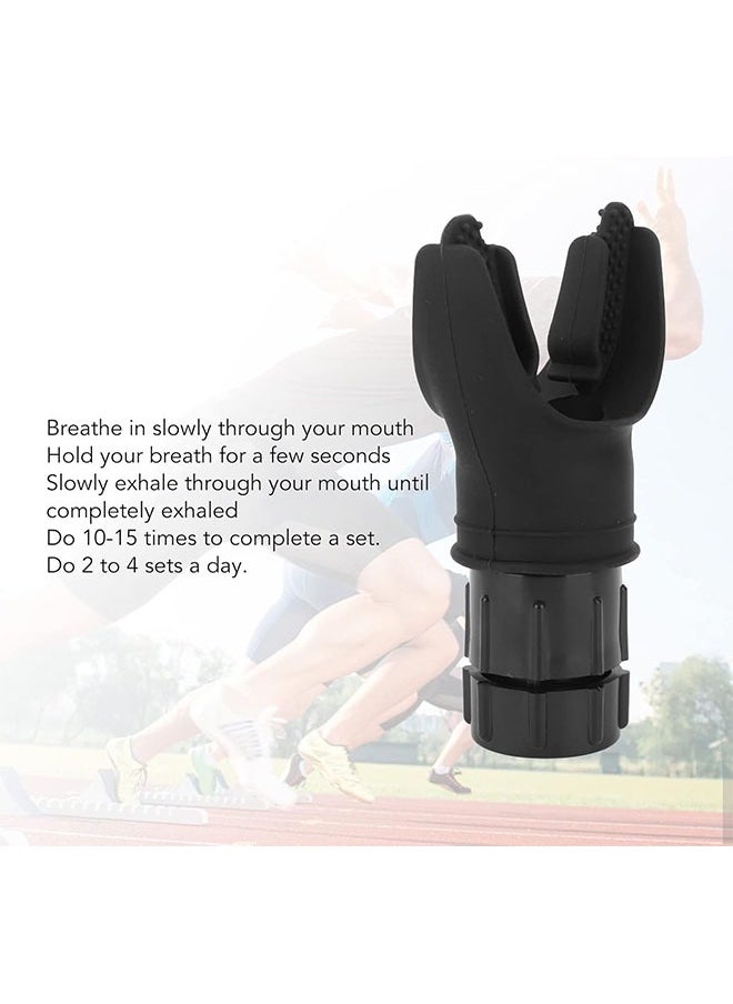 Breathing Trainer, Oxygen Flow Breathing Trainer Lung Exerciser Device, Improve Lung Capacity, Handheld Expansion Training Tool, Black