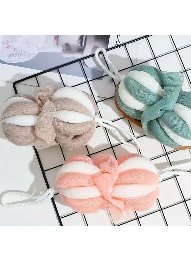 Grey Stretchable Bath Towel for Adults Long Back Scrubber Bath Ball - Image 1
