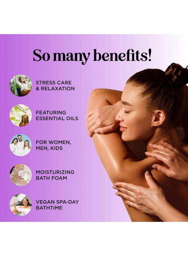 مايبل هوليستكس صابون استحمام الفقاعات الفاخر باللافندر - صابون استحمام الفقاعات العلاجي وزيت استحمام اللافندر الفاخر للبشرة الجافة - حمام فقاعات مرطب ومريح للبالغين مع زيوت العلاج بالروائح للعناية الذاتية - Image 3