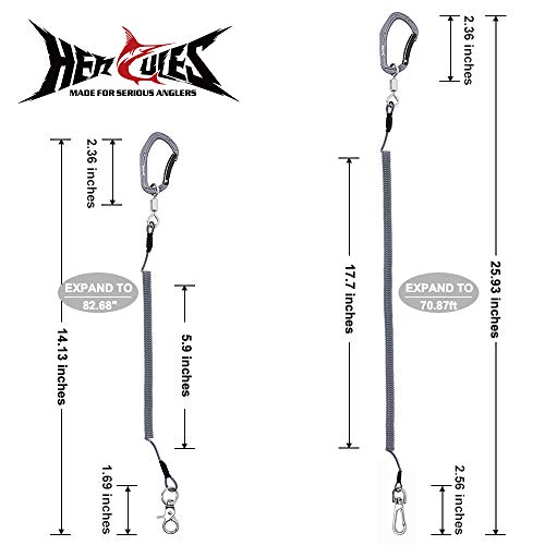 HERCULES Kayak Paddle Leash, Heavy Duty Fishing Lanyard for Rods, Pliers, Boating, Paddles, Kayak (17.7" Plus, 5.9") - Image 3