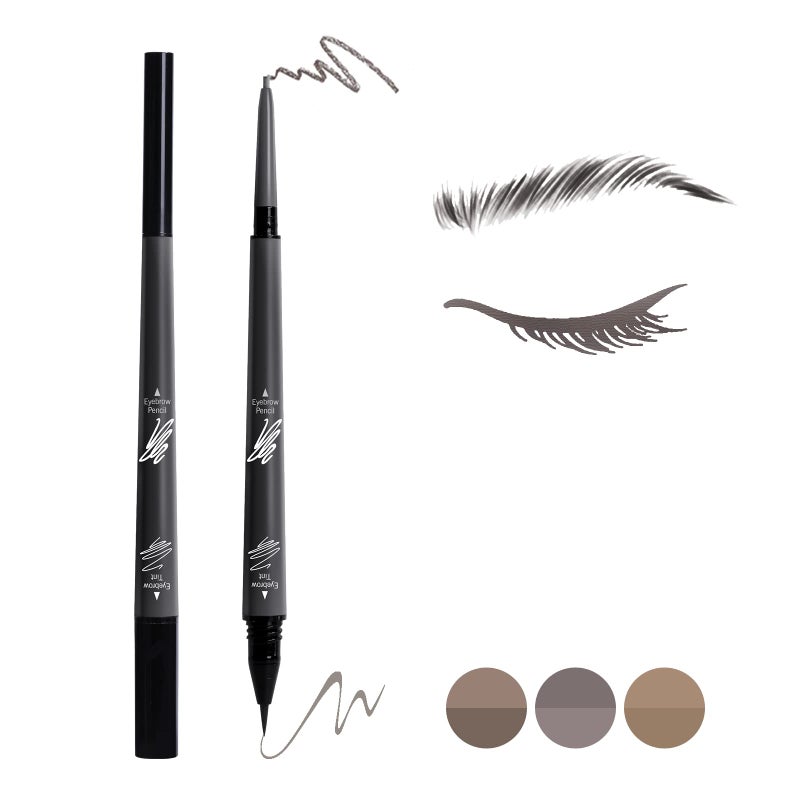 Music Flower 2 in 1 Microblading Eyebrow Pencil Tint 1.5mm Pen Waterproof 24h Long-lasting (3# Dark grey) - Image 1