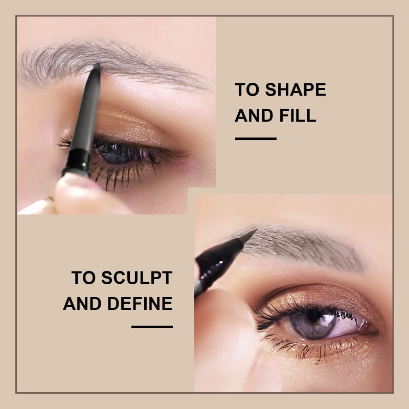 Music Flower 2 in 1 Microblading Eyebrow Pencil Tint 1.5mm Pen Waterproof 24h Long-lasting (3# Dark grey) - Image 3