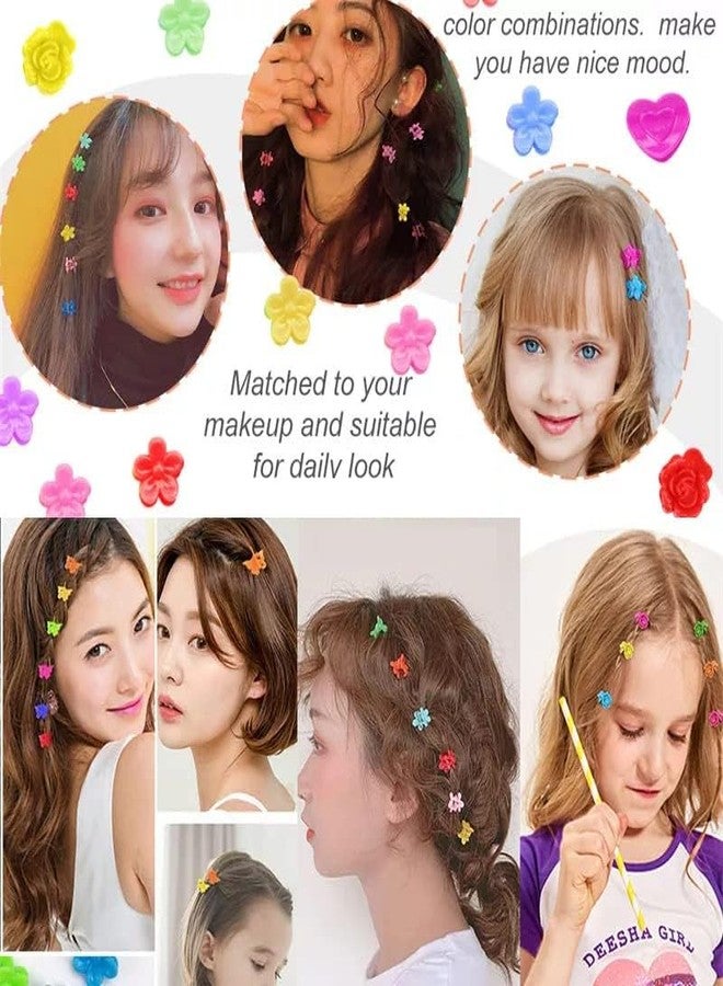 Talora Baby Girls Small Cute Hair Hook Candy Color Hair Flower Clip Kids Hairpin Hair Accessories Multicolor (50-PCS) - Image 2