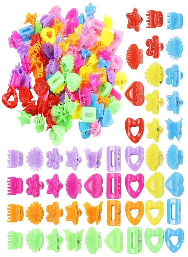 Talora Baby Girls Small Cute Hair Hook Candy Color Hair Flower Clip Kids Hairpin Hair Accessories Multicolor (50-PCS) - Image 1