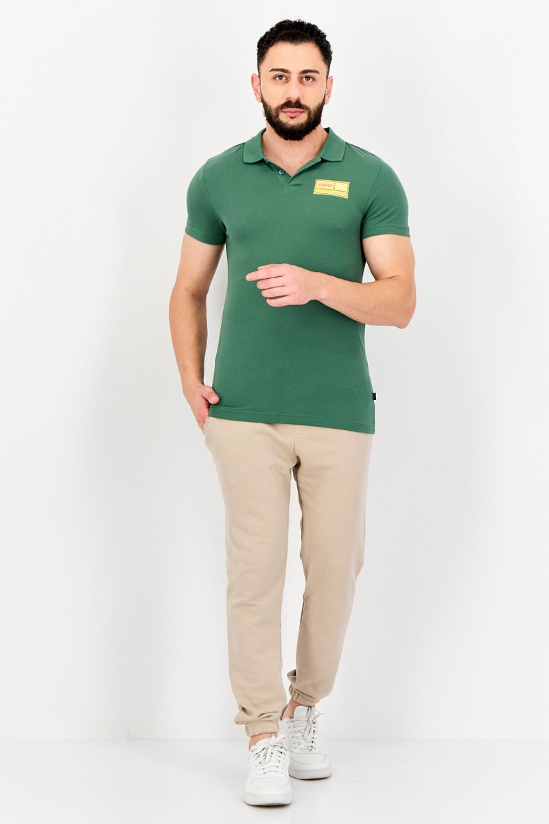 PUMA Men Sportswear Fit Short Sleeve Outdoor Polo Shirt, Green - Image 4