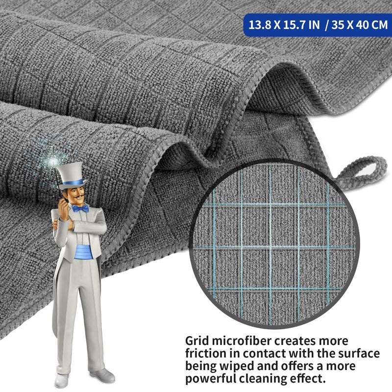 Mr Siga MR.SIGA Microfiber Cleaning Cloth, All-Purpose Cleaning Towels, Pack of 6, Size 13.8 x 15.7 in - Image 2