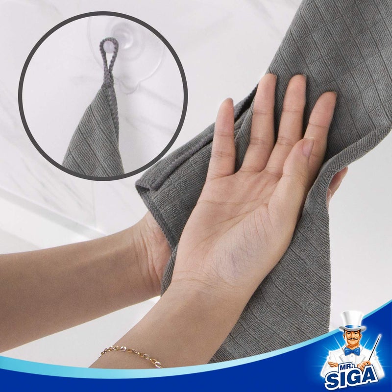 Mr Siga MR.SIGA Microfiber Cleaning Cloth, All-Purpose Cleaning Towels, Pack of 6, Size 13.8 x 15.7 in - Image 5