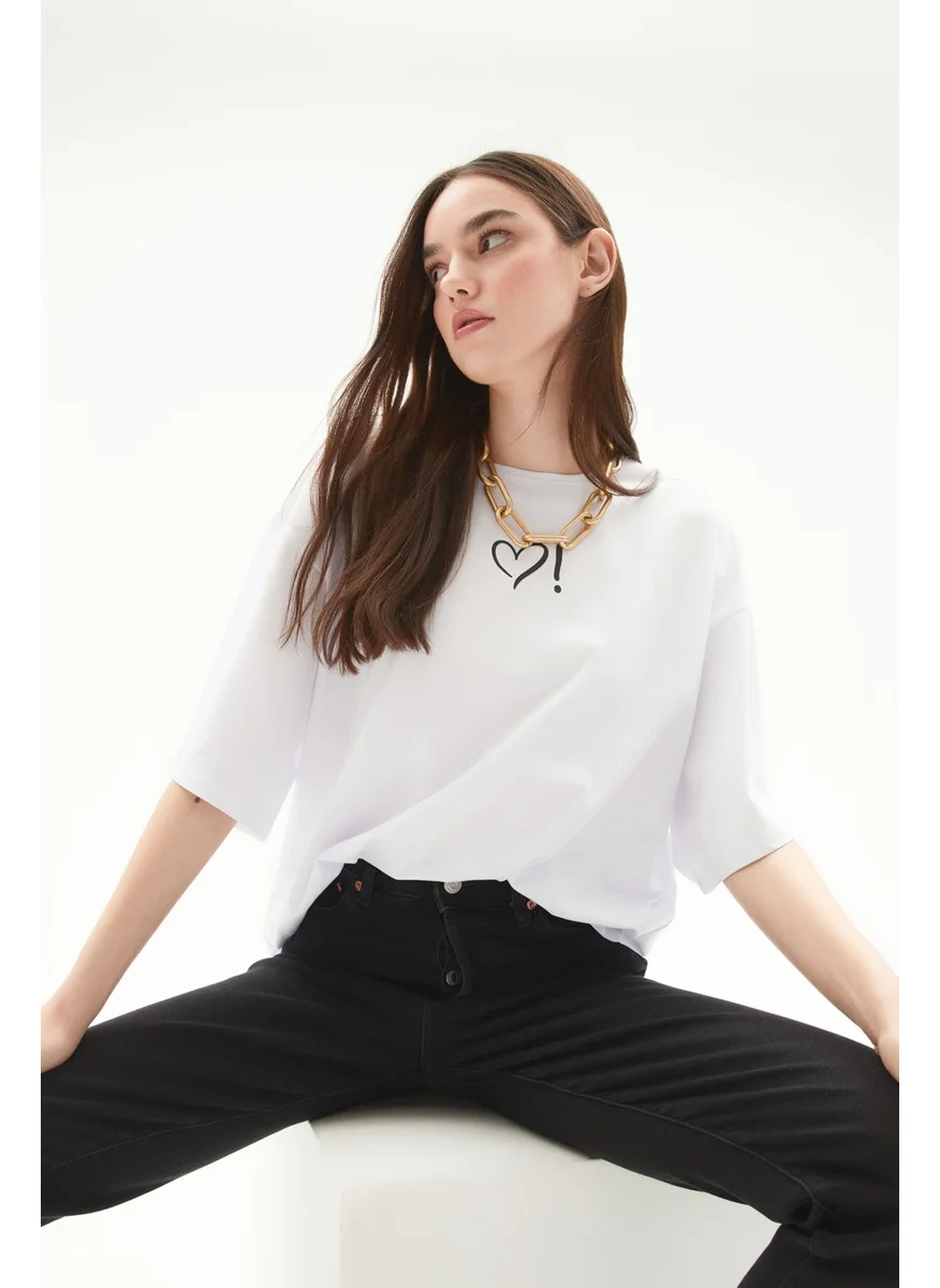 جون Half Sleeve Crew Neck Printed Cotton T-Shirt