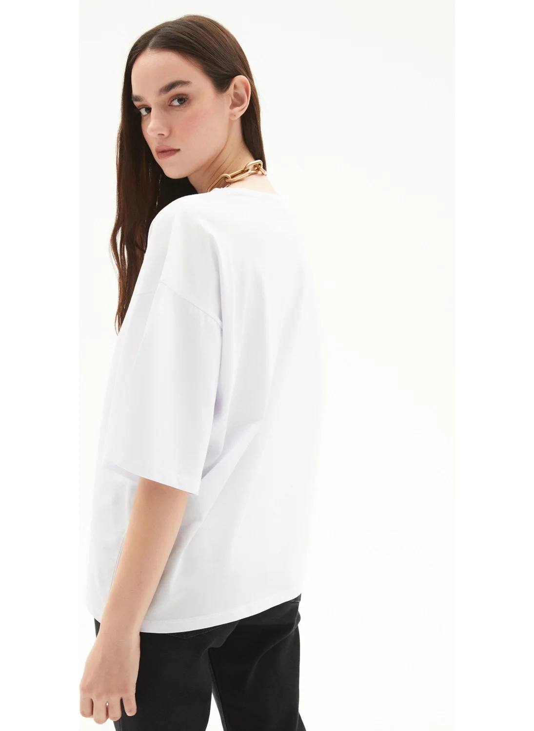 جون Half Sleeve Crew Neck Printed Cotton T-Shirt