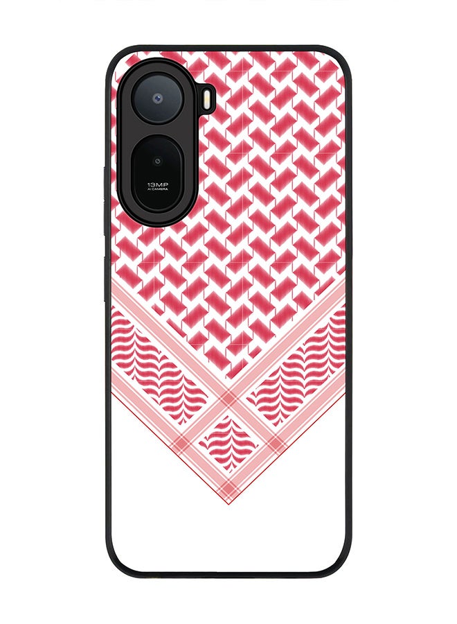 Stylizedd Rugged Case for Xiaomi Redmi A7 Pro 4G / Poco C81 / Poco C81 Pro / Poco C85x 5G- Slim Fit Hybrid Rubber Cover Victory Shemag (Red)