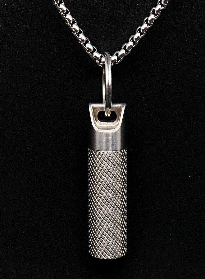 Haxtec Small Pill Box Titanium Pill Fob Necklace Nitro Mini Waterproof Pill Holder Lightweight Survival Case Keychain Pill Case Necklace for Men & Women Stocking Stuffers Christmas Gifts - Image 2