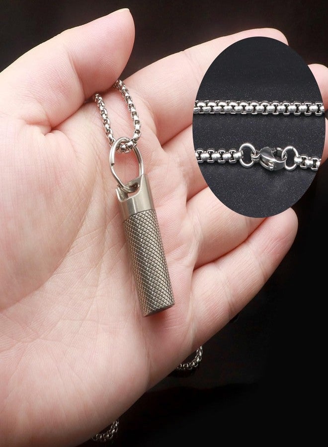 Haxtec Small Pill Box Titanium Pill Fob Necklace Nitro Mini Waterproof Pill Holder Lightweight Survival Case Keychain Pill Case Necklace for Men & Women Stocking Stuffers Christmas Gifts - Image 5