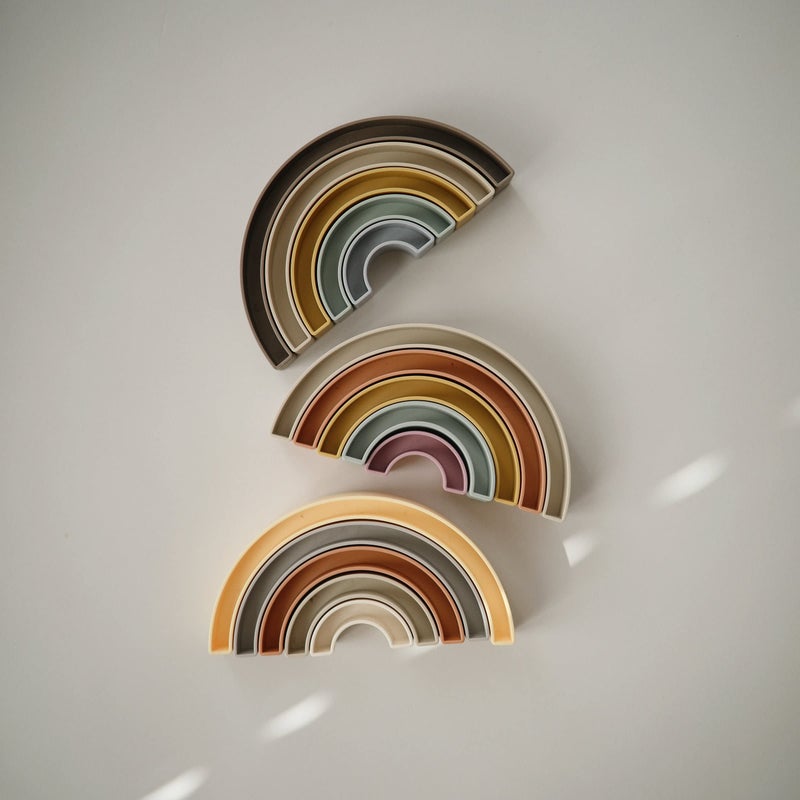 mushie Rainbow Stacker Toy | Made in Denmark (Sol) - Image 3