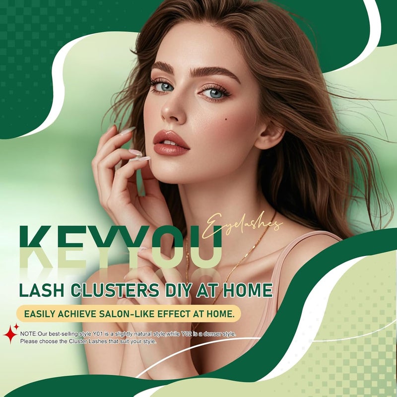 مجموعات رموش 96 قطعة رموش فردية D Curl 12 مم مجموعات رموش رموش كثيفة خفيفة ناعمة ومريحة سهلة DIY في المنزل (Y23, D-12 mm) - Image 5