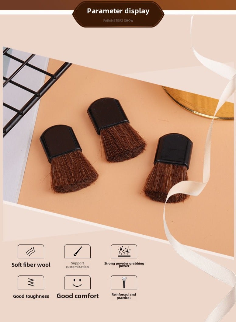 يوكانبي 3 قطع فرشاة أحمر خدود مسطحة - فرشاة مكياج كثيفة لتطبيق كريم الأساس، أداة تجميل احترافية - Image 3