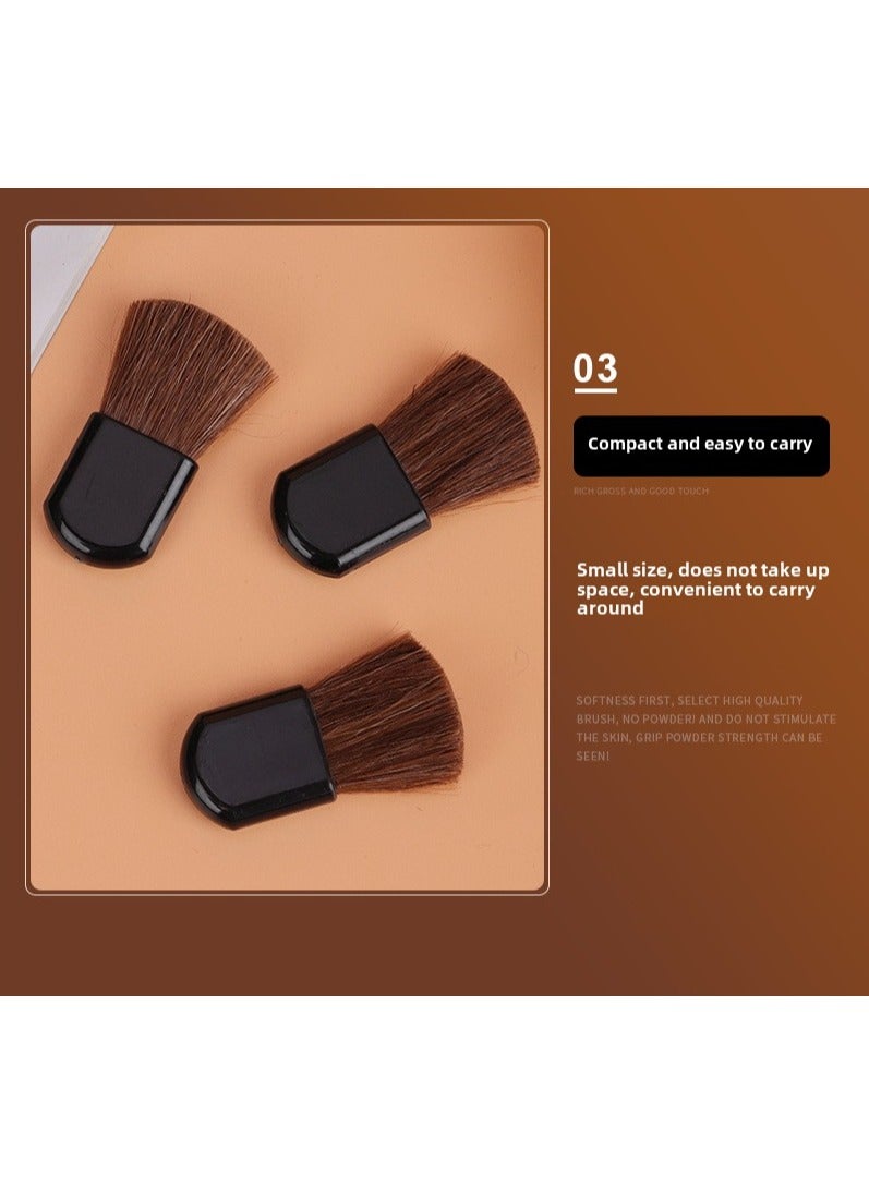 يوكانبي 3 قطع فرشاة أحمر خدود مسطحة - فرشاة مكياج كثيفة لتطبيق كريم الأساس، أداة تجميل احترافية - Image 4
