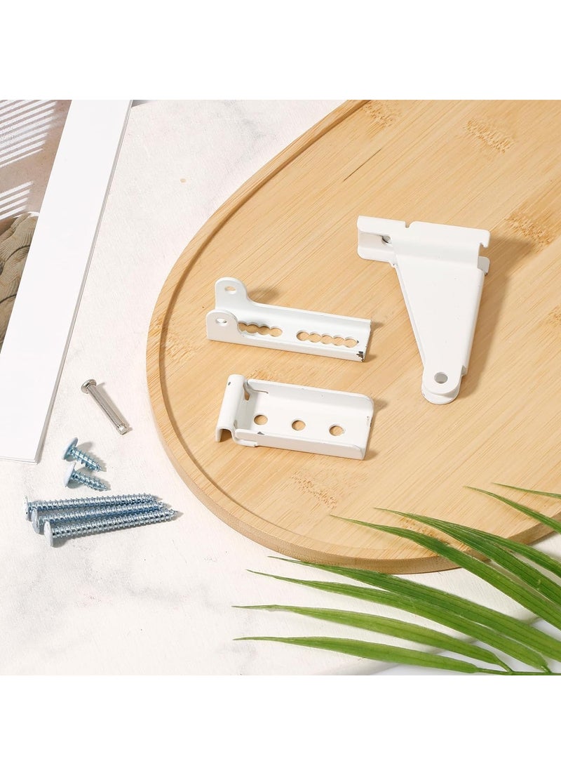 Door Closer Replacement Parts Kit, Screen Door Closer Bracket Storm Door Parts with Brackets Pins and Mounting Screws for Andersen Draft Door Parts White - Image 3