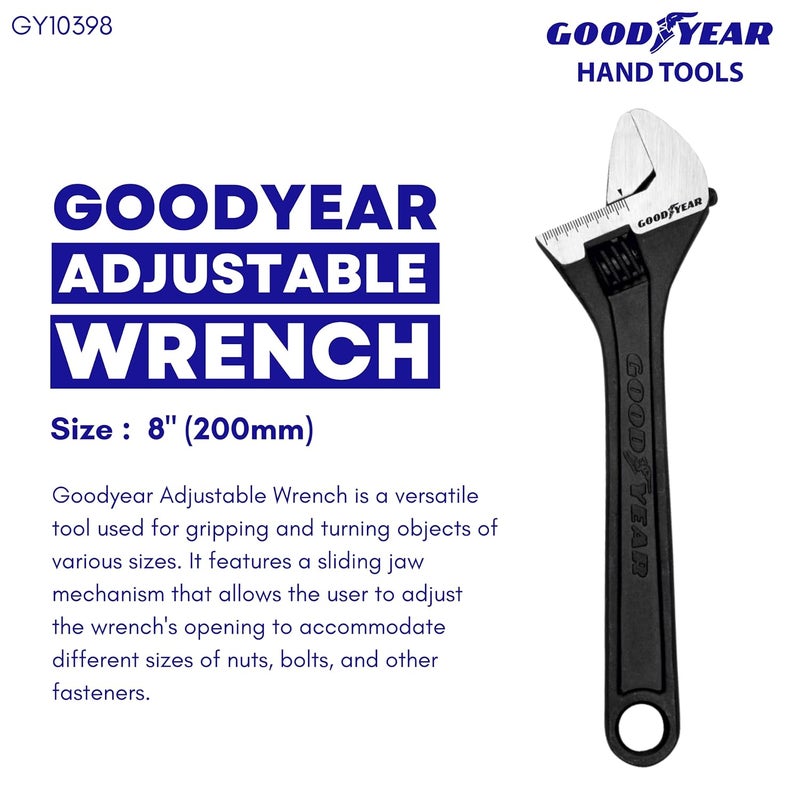 Good Year مفتاح ربط قابل للتعديل من الكروم فاندوم (فضي)، 8 - Image 2