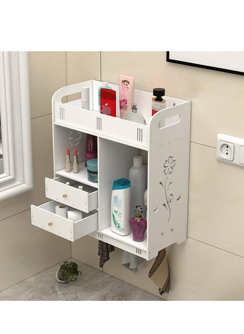 Cosmetic Storage Box, Toiletries Storage Organizer, Bathroom Storage Organizer, Wall Mounted Drawer Type, Small Objects Storage Containers